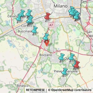 Mappa Via Monte Grappa, 20089 Rozzano MI, Italia (5.72722)