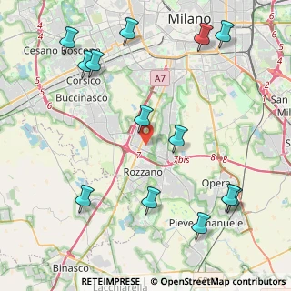 Mappa Via Monte Grappa, 20089 Rozzano MI, Italia (5.24385)
