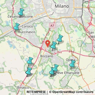 Mappa Via Monte Grappa, 20089 Rozzano MI, Italia (5.10182)