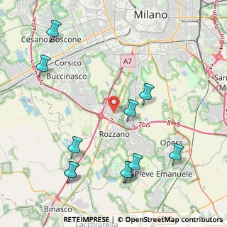 Mappa Via Monte Bianco, 20089 Rozzano MI, Italia (5.09364)