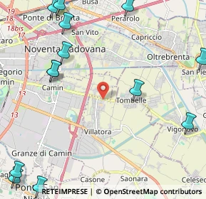Mappa Via Vigonovese, 35020 Villatora PD, Italia (3.21)