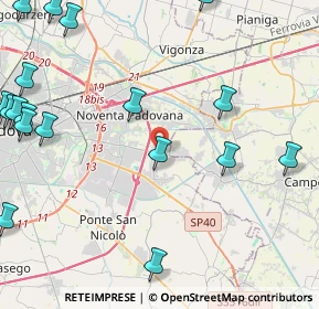 Mappa Via Vigonovese, 35020 Villatora PD, Italia (6.46)