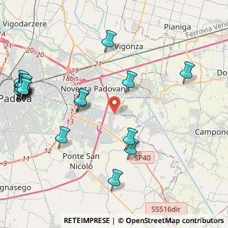 Mappa Via Vigonovese, 35020 Villatora PD, Italia (5.7425)