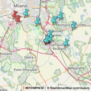 Mappa Via Puglie, 20098 Area Industriale MI, Italia (3.84833)