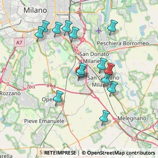Mappa Via Puglie, 20098 Area Industriale MI, Italia (3.85643)