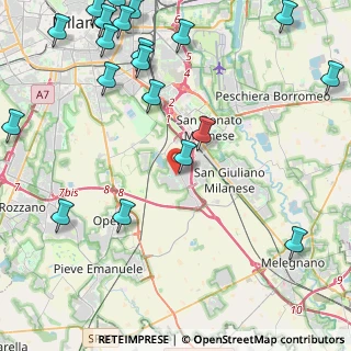 Mappa Via Puglie, 20098 Area Industriale MI, Italia (6.202)