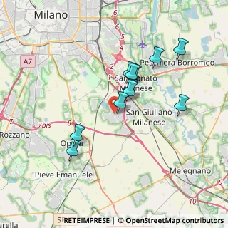 Mappa Via Puglie, 20098 Area Industriale MI, Italia (3.11545)