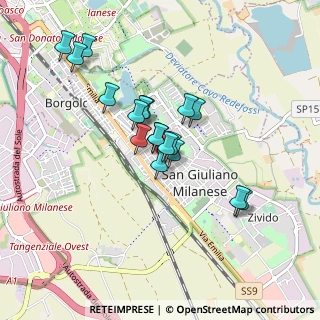 Mappa Via Don Bosco, 20098 San Giuliano Milanese MI, Italia (0.70222)