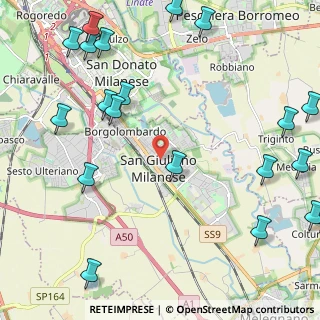 Mappa Via Don Bosco, 20098 San Giuliano Milanese MI, Italia (3.125)