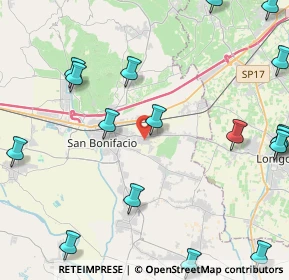 Mappa Via A. Mantegna, 37047 San Bonifacio VR, Italia (6.4435)