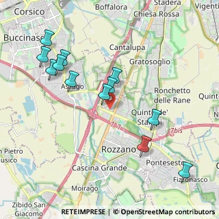 Mappa Viale Milanofiori, 20089 Rozzano MI, Italia (2.1375)