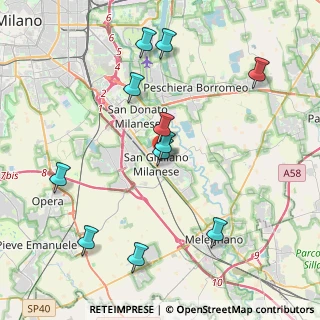 Mappa Via Fratelli Bandiera, 20098 San Giuliano Milanese MI, Italia (4.21545)