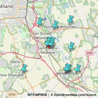 Mappa Via Fratelli Bandiera, 20098 San Giuliano Milanese MI, Italia (3.39214)
