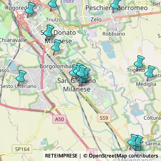 Mappa Via Fratelli Bandiera, 20098 San Giuliano Milanese MI, Italia (2.53444)
