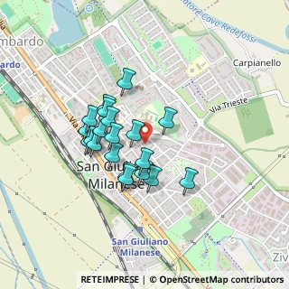 Mappa Via Fratelli Bandiera, 20098 San Giuliano Milanese MI, Italia (0.348)