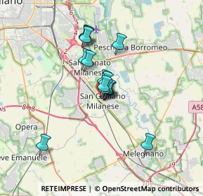 Mappa Via Emilia, 20098 San Giuliano Milanese MI, Italia (2.30667)