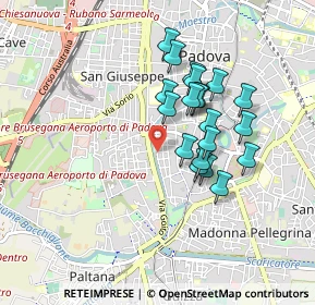 Mappa Via S. Pio X, 35123 Padova PD, Italia (0.7305)