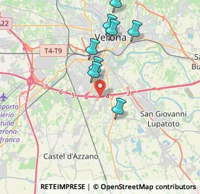 Mappa Tangenziale Sud, 37100 Verona VR, Italia (4.85818)