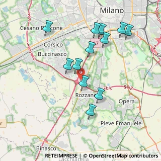 Mappa Via Gran San Bernardo, 20089 Rozzano MI, Italia (3.83167)