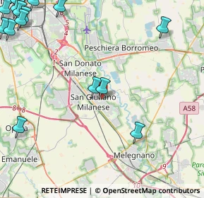 Mappa MIL.SE MI IT, 20098 San Giuliano Milanese MI, Italia (7.5765)