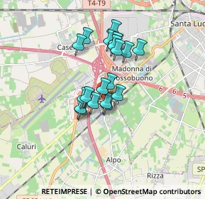 Mappa Via Cavour, 37062 Dossobuono VR, Italia (1.2485)