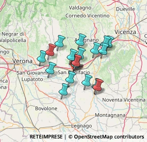 Mappa Via Marco Minghetti, 37047 San Bonifacio VR, Italia (9.17263)