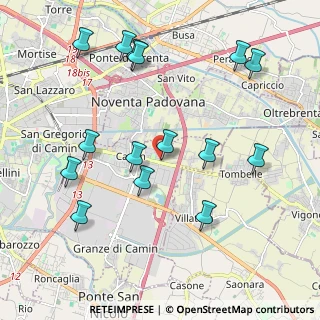 Mappa Via Gustavo Levorin, 35127 Padova PD, Italia (2.21667)