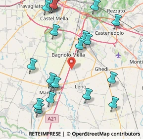 Mappa Via Armando Diaz, 25024 Porzano BS, Italia (9.6065)