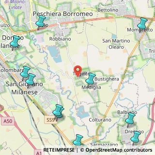 Mappa Strada Prov. Bettola Sordio, 20060 Mediglia MI, Italia (3.31545)