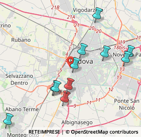 Mappa Via Rodi, 35141 Padova PD, Italia (4.30636)