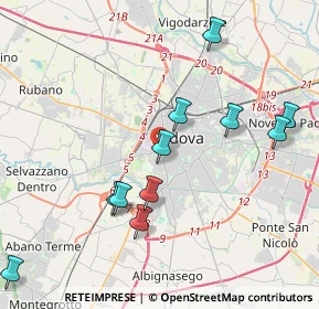 Mappa Via Cremona, 35142 Padova PD, Italia (4.25364)