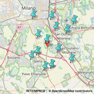 Mappa Via Unica Poasco, 20097 San Donato Milanese MI, Italia (3.81929)