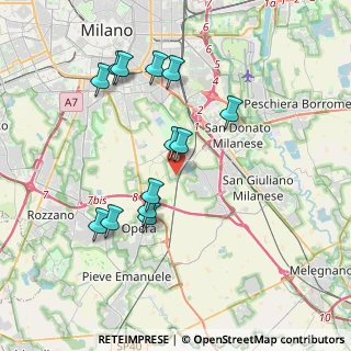 Mappa Via Unica Poasco, 20097 San Donato Milanese MI, Italia (3.66615)