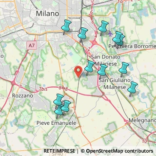 Mappa Via Unica Poasco, 20097 San Donato Milanese MI, Italia (4.3875)
