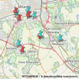 Mappa Via Unica Poasco, 20097 San Donato Milanese MI, Italia (5.13818)