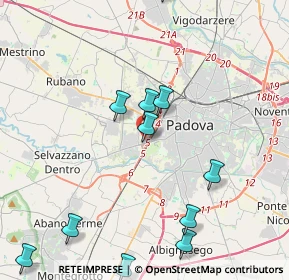 Mappa Via dei Colli, 35141 Padova PD, Italia (4.85545)