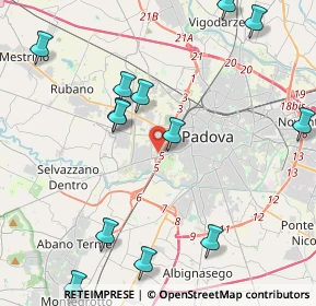 Mappa Via dei Colli, 35141 Padova PD, Italia (5.03692)