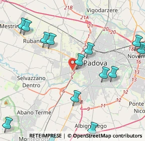 Mappa Via dei Colli, 35141 Padova PD, Italia (5.606)