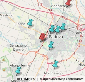 Mappa Via dei Colli, 35141 Padova PD, Italia (3.82333)