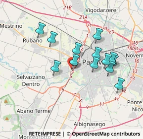 Mappa Via dei Colli, 35141 Padova PD, Italia (3.21923)