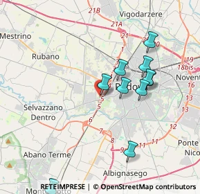 Mappa Via dei Colli, 35141 Padova PD, Italia (4.09727)