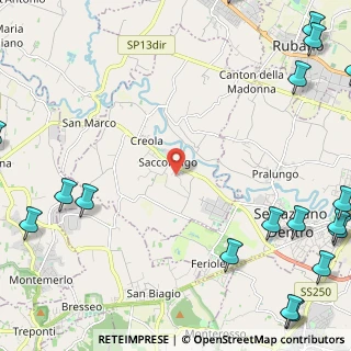 Mappa Via Bettine, 35030 Saccolongo PD, Italia (4.004)