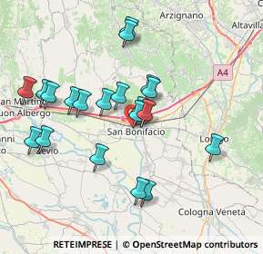 Mappa Via Fratelli Bandiera, 37047 San Bonifacio VR, Italia (7.0965)