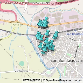 Mappa Via Fratelli Bandiera, 37047 San Bonifacio VR, Italia (0.25556)