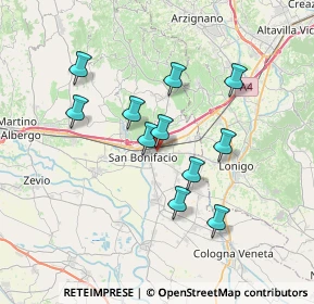 Mappa Via Mincio, 37047 San Bonifacio VR, Italia (6.12909)