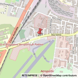Mappa Via Sorio, 110/b, 35141 Padova, Padova (Veneto)