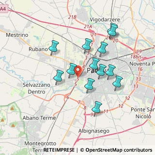 Mappa Via dei Colli, 35129 Padova PD, Italia (3.31923)