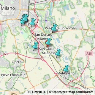 Mappa Viale Fratelli Cervi, 20097 San Giuliano Milanese MI, Italia (4.325)