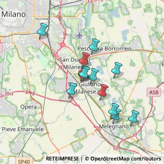 Mappa Viale Fratelli Cervi, 20097 San Giuliano Milanese MI, Italia (3.1275)