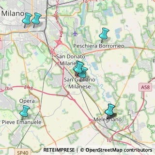 Mappa Viale Fratelli Cervi, 20097 San Giuliano Milanese MI, Italia (4.67636)